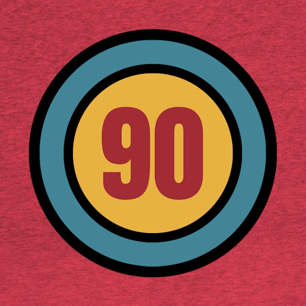 The number 90 - ninety - ninetieth - 90th by Siren Seventy One